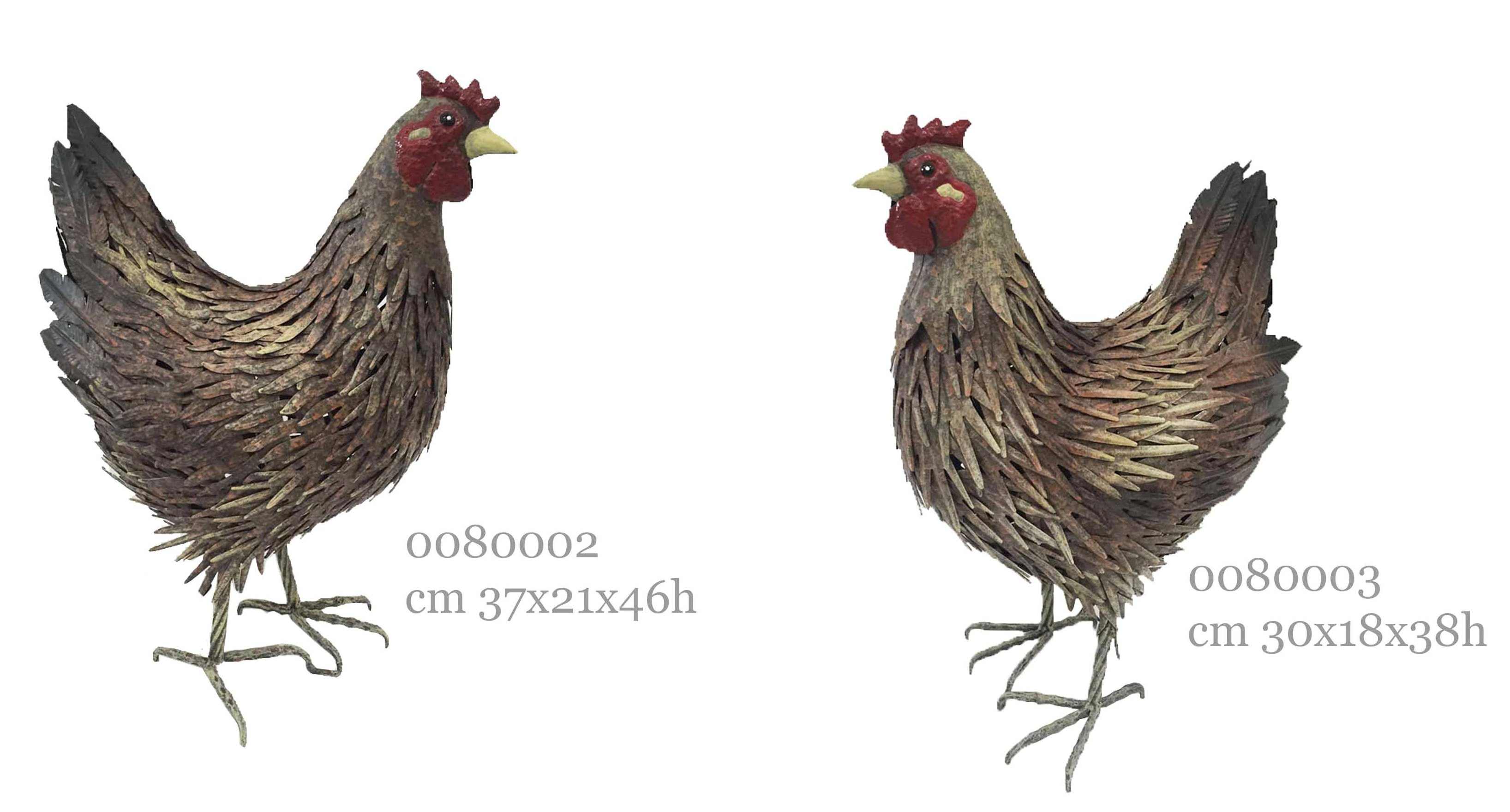 Animali e soggetti in metallo dipinto